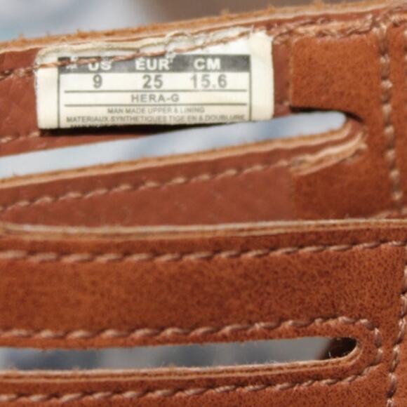 OshKosh B'gosh Girls Brown Sandals With‎ Star Tie Up Straps Size Toddler 9 - Picture 5 of 6